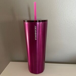 STARBUCKS PINK STAINLESS STEEL TUMBLER 24OZ